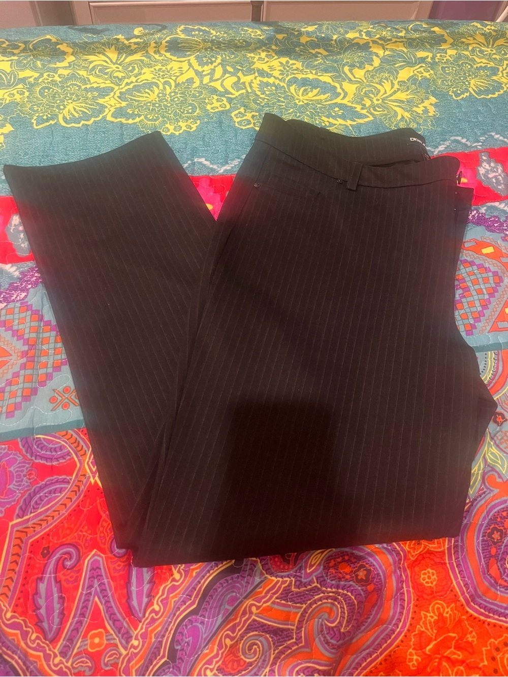 DKNY Classic Women’s Black Pinstripe Dress Pants